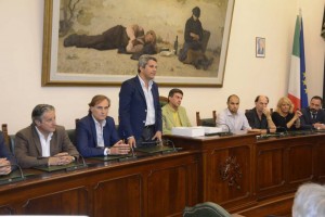 Il vice-sindaco Borghi introduce il principe Alwaleed