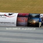 panchina del Grosseto con sponsor Raptor