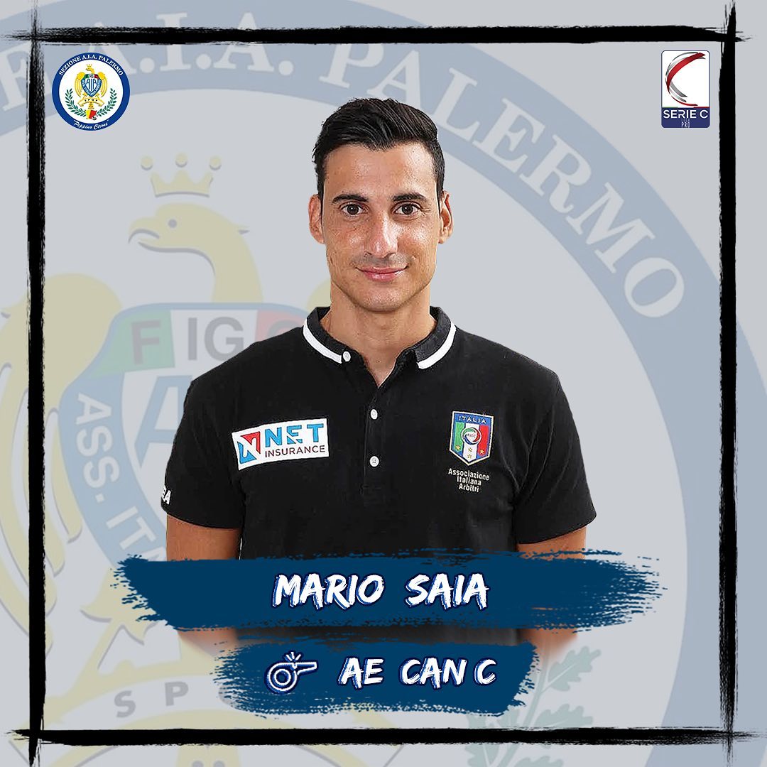 L'arbitro Mario Saia (foto tratta dalla pagina Facebook ufficiale dell'Aia di Palermo)