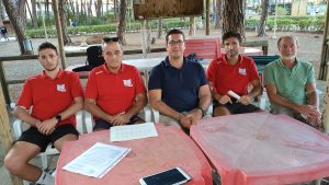 grosseto-volley-school-da-sx-vice-all.-gianluca-Vaccaro-all.-Luigi-Ferraro-v.-pres.-Michele-DErasmo-all.-serie-D-enrico-ferrari-dt.-Michele-Tosi