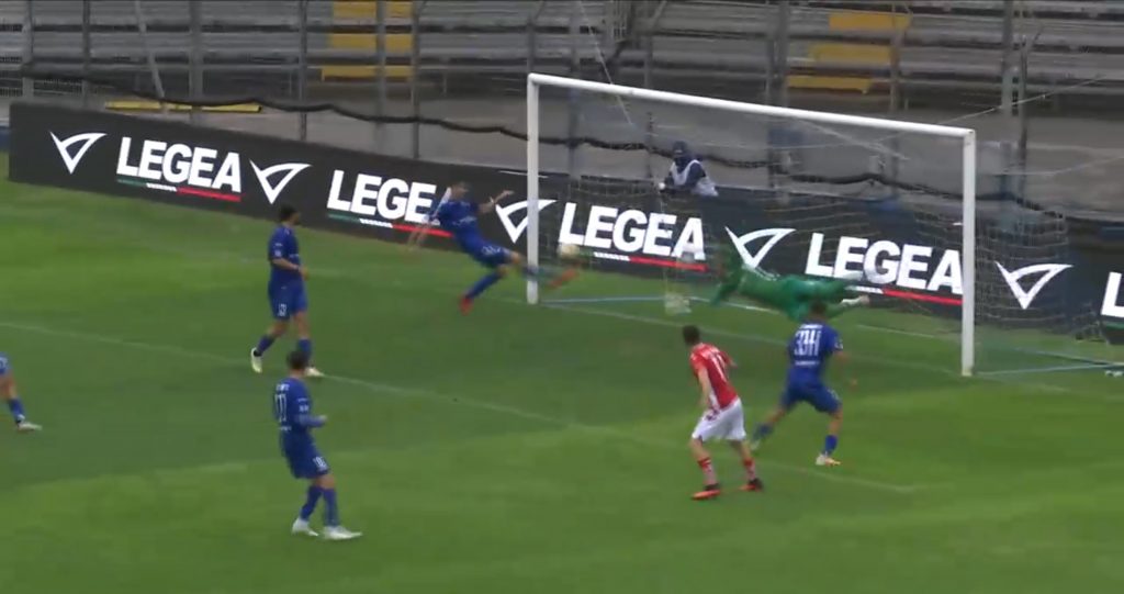 Como-Grosseto 2020-21, il gol di Galligani