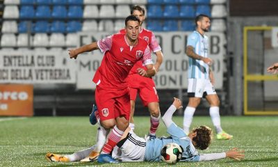 Semeraro ruba palla - Virtus Entella-Us Grosseto 1 a 0 (foto Noemy Lettieri - Us Grosseto 1912)