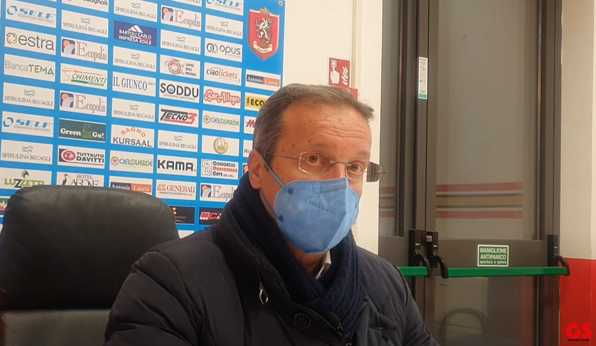 Gs Tv - il direttore generale Emilio Capaldi dopo Us Grosseto-Carrarese 0 a 0