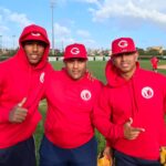 baseball bsc grosseto da sinistra verso destra. Barreto, Rodriguez e Alomà aprile 2024