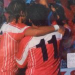 Us Grosseto-Florentia Viola 2 a 0 – abbraccio biancorosso dopo il raddoppio di Chadi