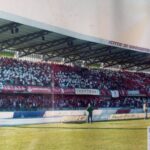 Us Grosseto-Florentia Viola 2 a 0 – la tribuna all’ingresso delle squadre