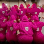 pallavolo grosseto serie B2 squadra con accappatoio festa di natale 2024
