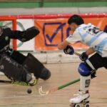 hockey pista serie A1, Un tiro di Cabiddu in Afp Giovinazzo-Blue Factor Castiglione marzo 2026
