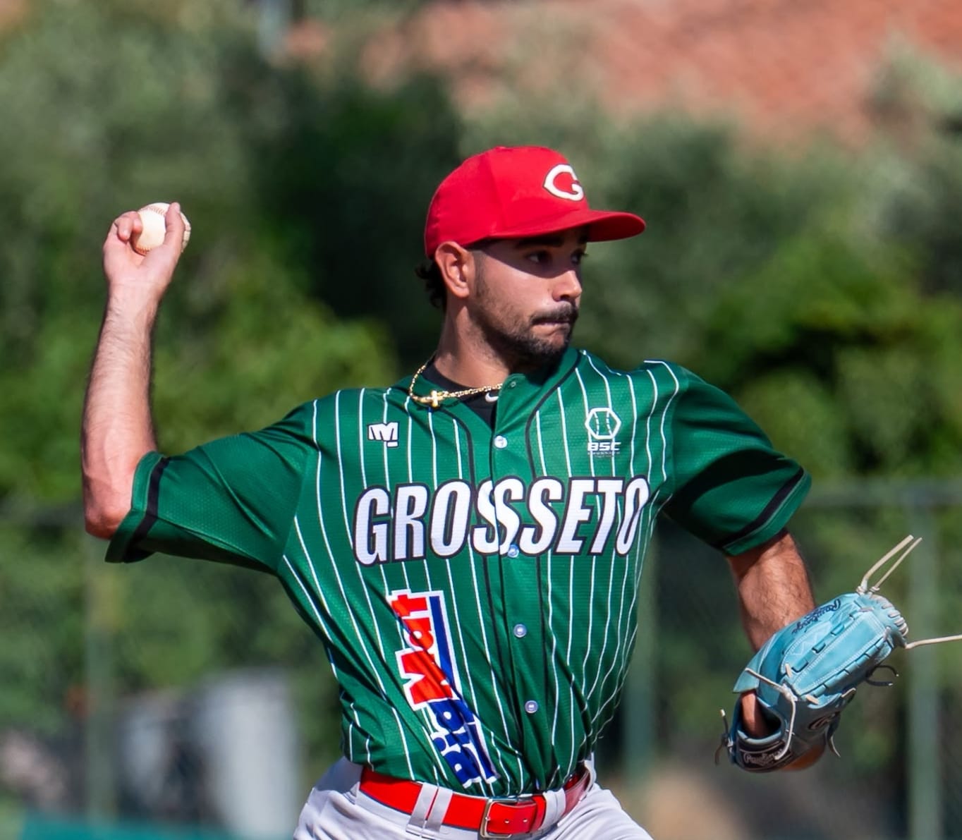 baseball bsc grosseto lanciatore Mattia Sireus. Foto di Noemy Lettieri luglio 2026