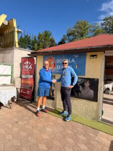 Tennis Stefano Piccinetti e Alessandro Pasqualini assessore allo sport di Abbadia San Salvatore settembre