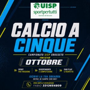 Uisp locandina logo calcio a 5 settembre