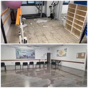 Uisp sede di grosseto colpita dal violento nubrifagio collage foto settembre