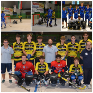 Hockey pista serie B coppa italia Castiglione Follonica collage foto gara ottobre