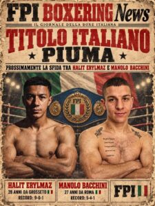 Pugilato Halit Eryilmaz sfidante ufficiale al titolo italiano dei pesi piuma ottobre 2026
